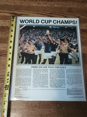 World Cup Champs! Italy Commemorative Poster - Blue & White
